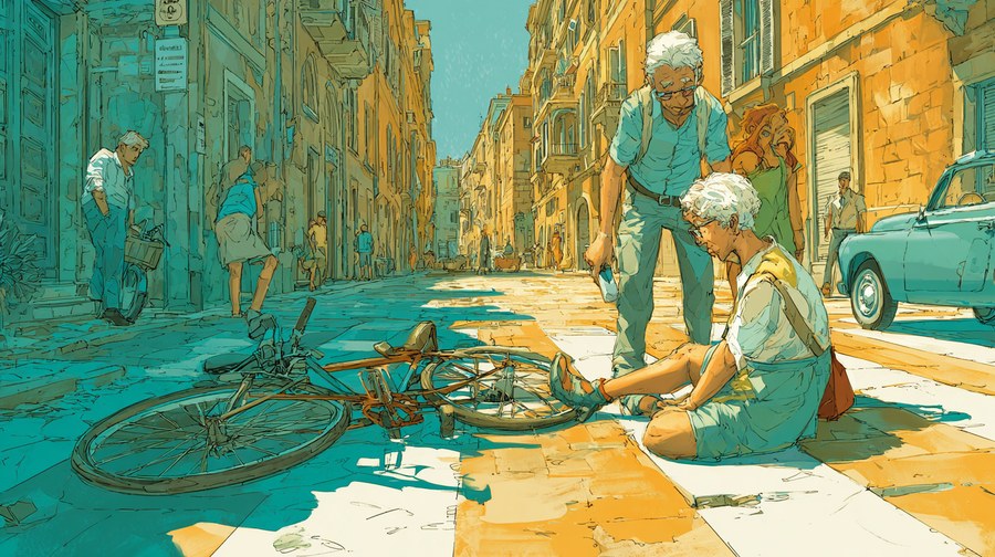 Pedone investita da una bicicletta — caso risolto NAIADE